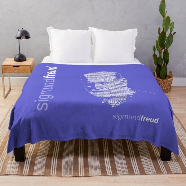Item preview, Sigmund Freud typographic poster (indigo) designed and sold by CMYKStudio.