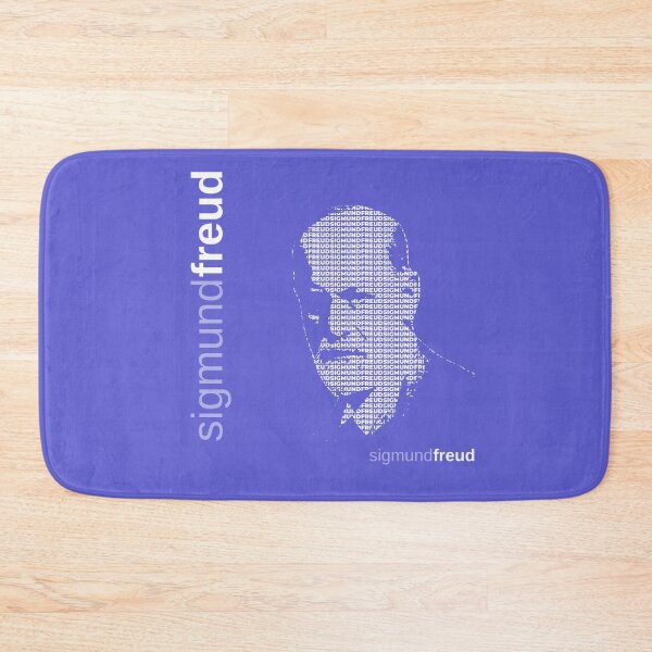 Item preview, Sigmund Freud typographic poster (indigo) designed and sold by CMYKStudio.