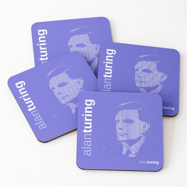 Item preview, Alan Turing typographic poster (purple) designed and sold by CMYKStudio.