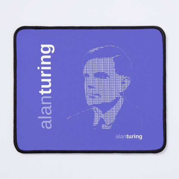 Item preview, Alan Turing typographic poster (purple) designed and sold by CMYKStudio.
