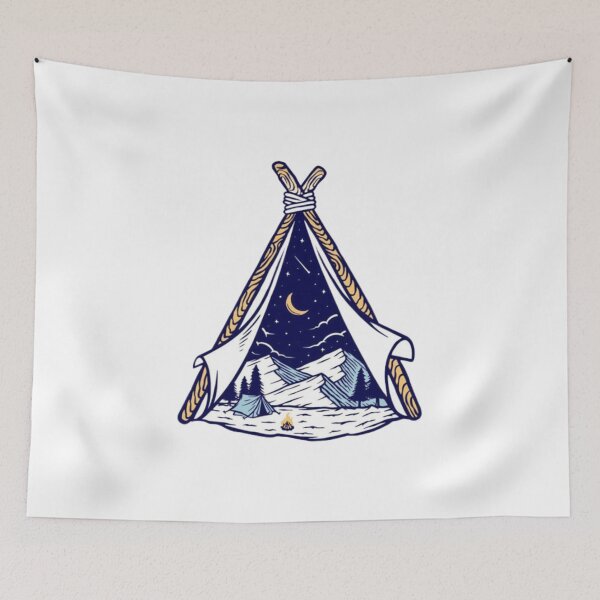 Item preview, Mountains and tents design  designed and sold by G-FLORIAN.