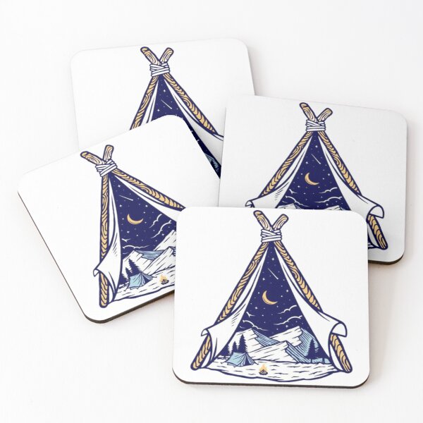 Item preview, Mountains and tents design  designed and sold by G-FLORIAN.