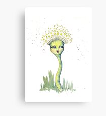 Dandelion Wishes (Flower Face 6) Canvas Print