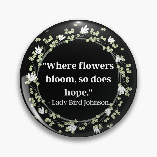 Artikelvorschau, Lady Bird Johnson Flowers Zitat Licht entworfen und verkauft von Mood Mash.
