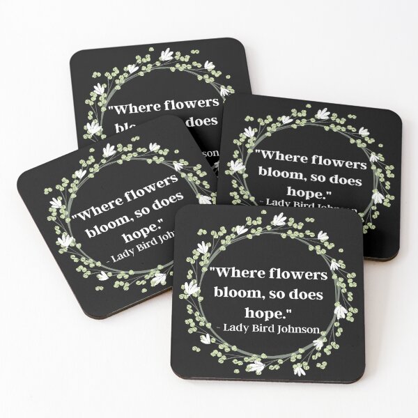 Item preview, Lady Bird Johnson Flowers Quote Light designed and sold by Mood Mash.