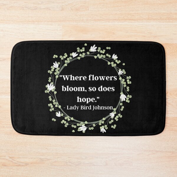 Item preview, Lady Bird Johnson Flowers Quote Light designed and sold by Mood Mash.