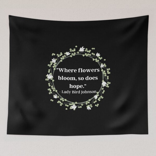 Item preview, Lady Bird Johnson Flowers Quote Light designed and sold by Mood Mash.