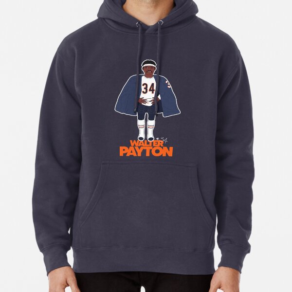 mens nfl Chicago Bears #34 Walter Payton blue (team hoodie) jersey