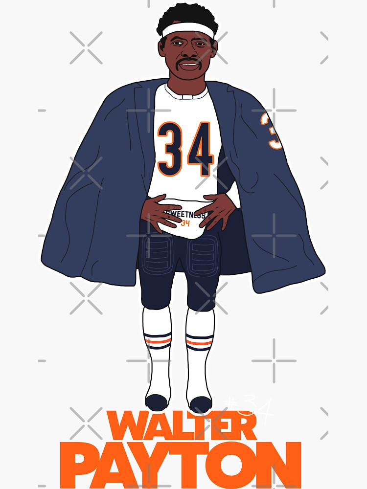 Walter Payton Retro Football Caricature T Shirt