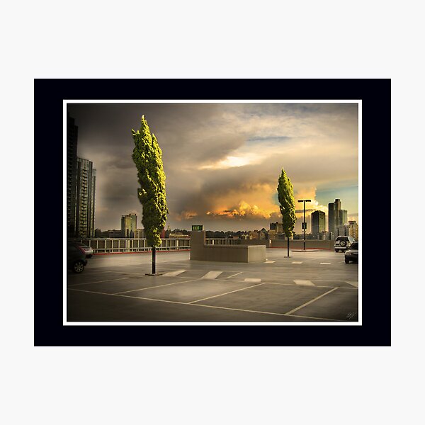 Carpark Green with Envy Photographic Print