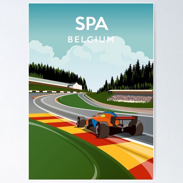 Item preview, Spa Belgium Formula One Design F1 Eau Rouge designed and sold by TheF1Syndicate.