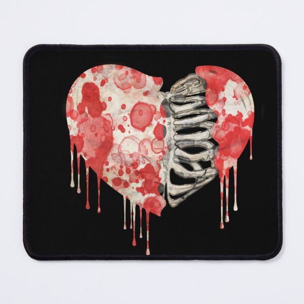 Item preview, Skeleton rib heart, Broken, heart, watercolor design rib heart designed and sold by Collagedream.