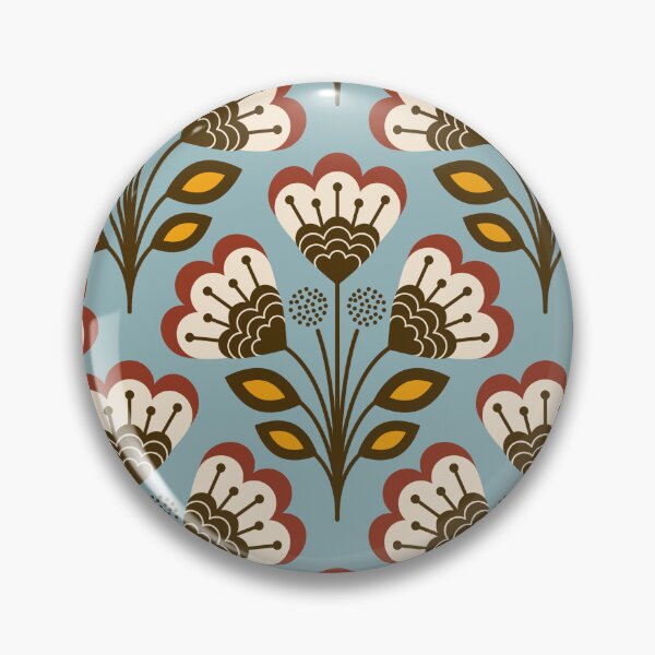Item preview, Pattern 0730 - retro floral pattern designed and sold by RouCouCou.