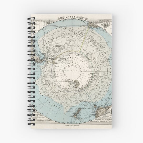 Item preview, Antarctica, 1894 Vintage South Pole Map designed and sold by Gin  Neko.