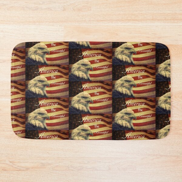 Item preview, America the Beautiful Eagle on American Flag A109 designed and sold by byNicol.