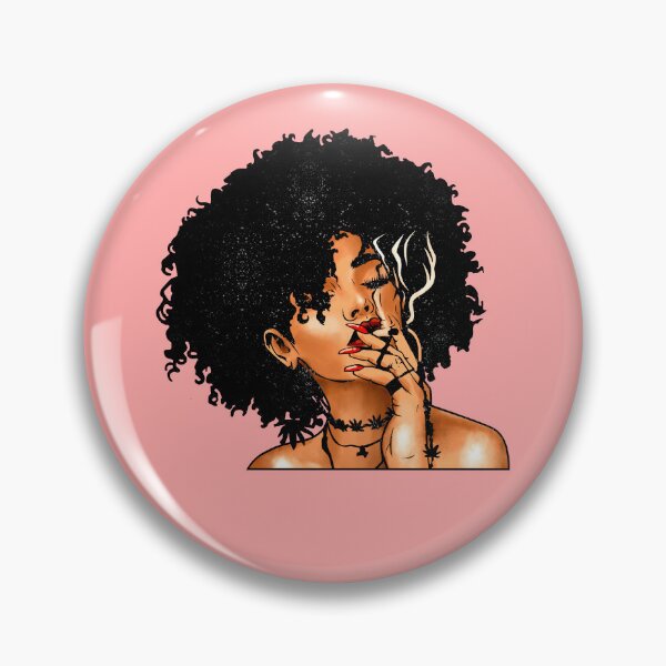 Item preview, Smoking Ebony Girl Chocolate Cocoa Caramel Honey Melanin Afro Art designed and sold by LYSandCo.