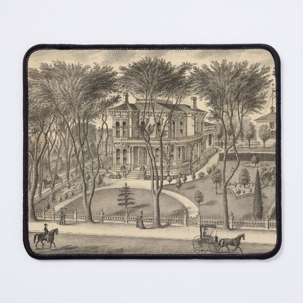 Item preview, 1878 Vintage Etching Illustration - Cumming Residence, Oakland, California designed and sold by Gin Neko.