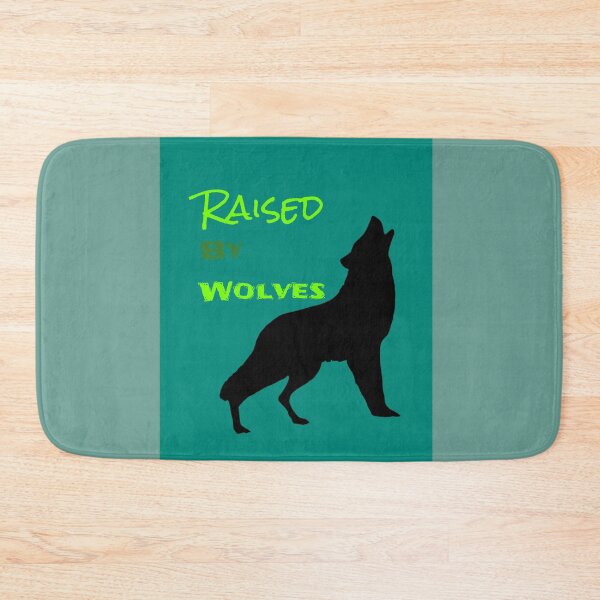 Item preview, Raised by Wolves Graphic (Teal Green on Black)   designed and sold by GladBlackLamb.