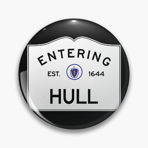 Item preview, Entering Hull Massachusetts - Commonwealth of Massachusetts Road Sign designed and sold by NewNomads.