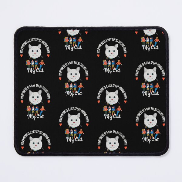 Item preview, Happiness Is A Day Spent Hiking With My Cat Funny Love Hiking Cat Kitten owners Gift  designed and sold by pedrored369.