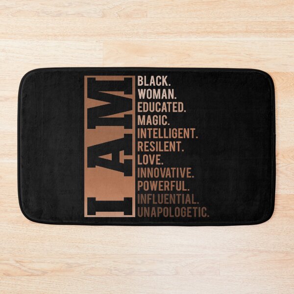Item preview, "Black Woman Educated Magic Intelligent Resilent Love Innovative Powerful Influential Unapologetic" Afro Art designed and sold by LYSandCo.