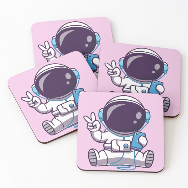 Item preview, Astronaut Listening to Music with Peace Sign designed and sold by dhdesigns2021.