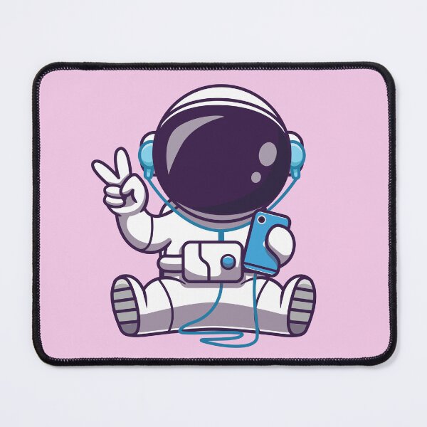Item preview, Astronaut Listening to Music with Peace Sign designed and sold by dhdesigns2021.