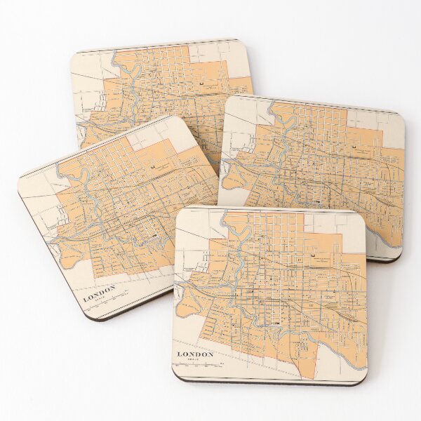 Item preview, 1915 Vintage Map of London, Ontario, Canada designed and sold by Gin  Neko.