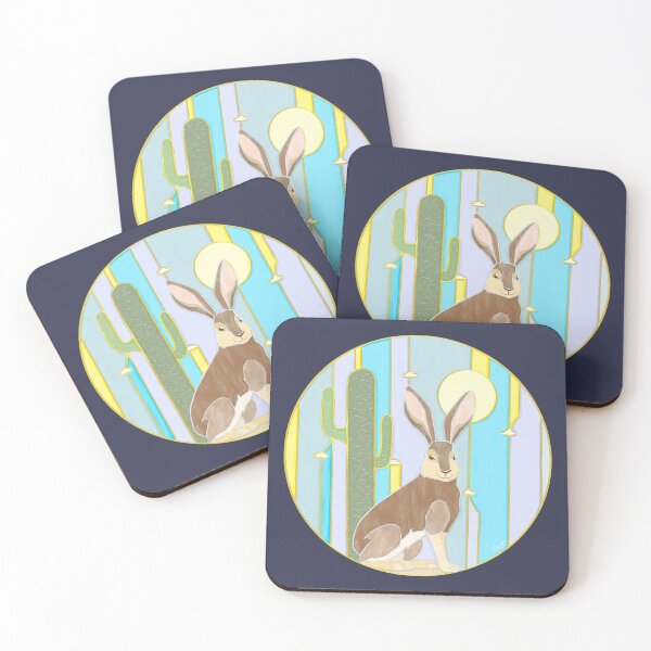 Item preview, Desert Hare & Cactus Stained Glass designed and sold by Casey Wilkinson.