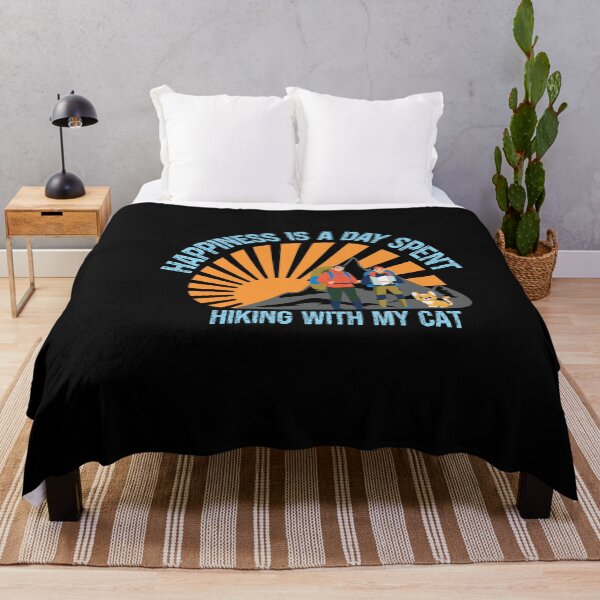 Item preview, Happiness Is A Day Spent Hiking With My Cat Humor Hiking Cat Kitty Lovers Gift designed and sold by pedrored369.