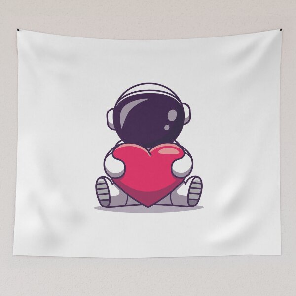 Item preview, Astronaut Holding a Heart designed and sold by dhdesigns2021.