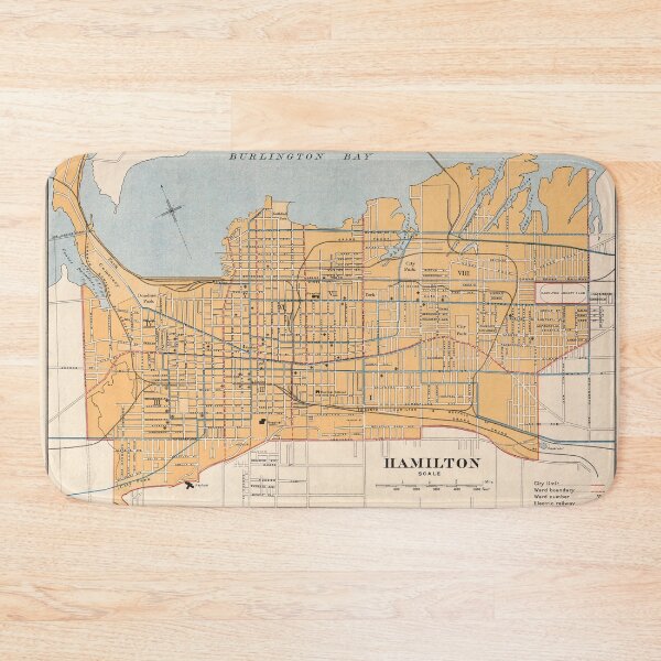 Item preview, 1915 Vintage Map of Hamilton, Ontario designed and sold by Gin  Neko.