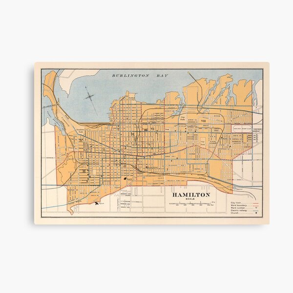 Item preview, 1915 Vintage Map of Hamilton, Ontario designed and sold by Gin  Neko.