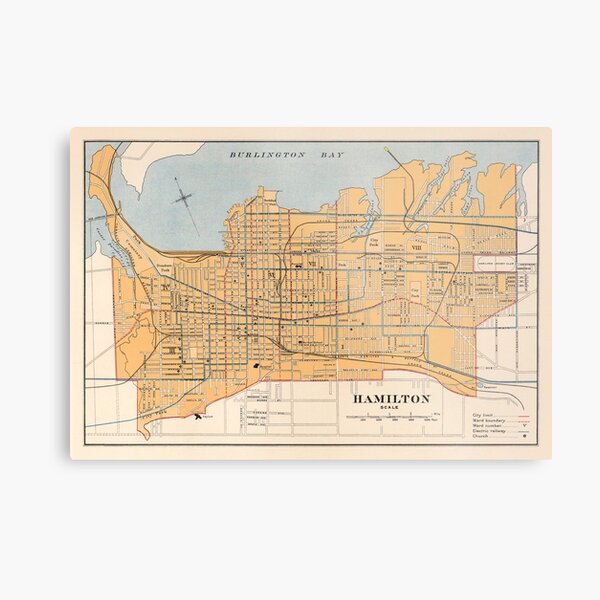 Item preview, 1915 Vintage Map of Hamilton, Ontario designed and sold by Gin  Neko.