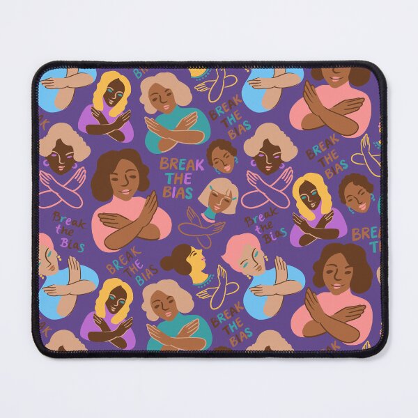 Item preview, Break The Bias! seamless pattern on violet - IWD 2022 designed and sold by Irina Ivanova.