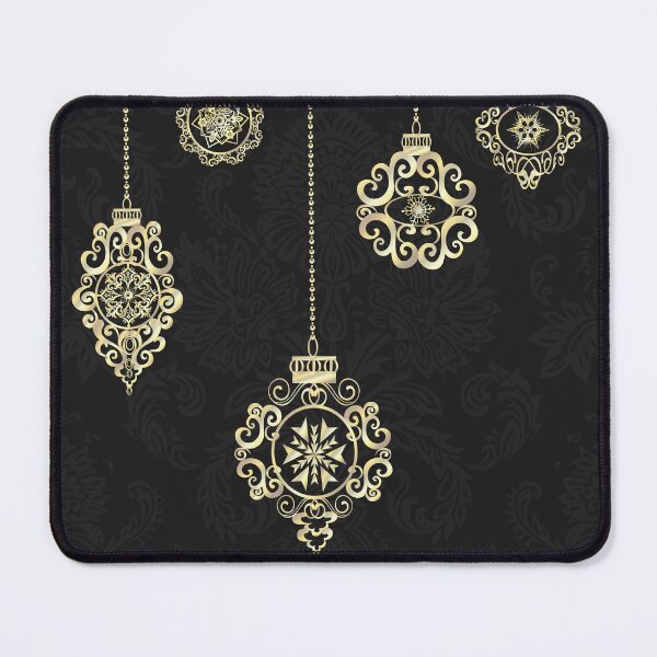 Item preview, Decorative Rose Gold Geometry On Black Damask designed and sold by IZiets.