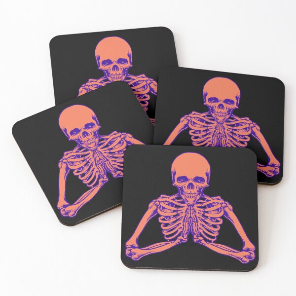 Item preview, Now I Lay Me Down To Sleep (Praying Skeleton-orange) designed and sold by BluenoseArt.