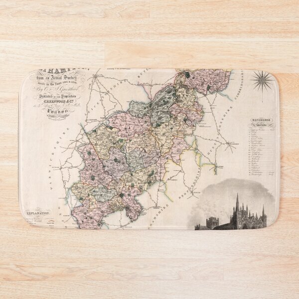 Item preview, 1830 Vintage Map of the county of Northampton, England designed and sold by Gin  Neko.