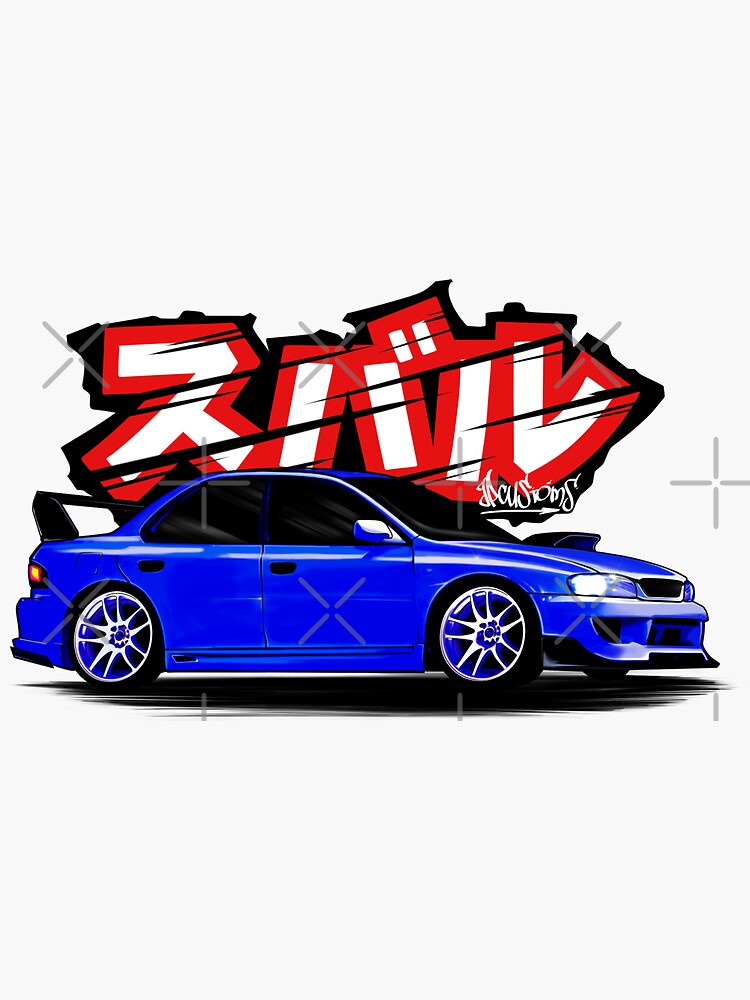 "JDM Subaru Impreza WRX STI" Sticker for Sale by JDMCarStuff Redbubble