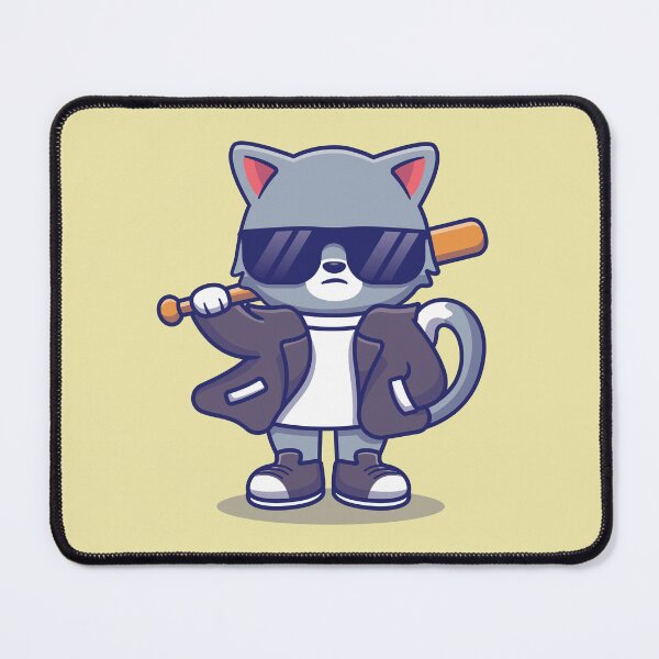 Item preview, Bad Cat wearing a Leather Jacket designed and sold by dhdesigns2021.