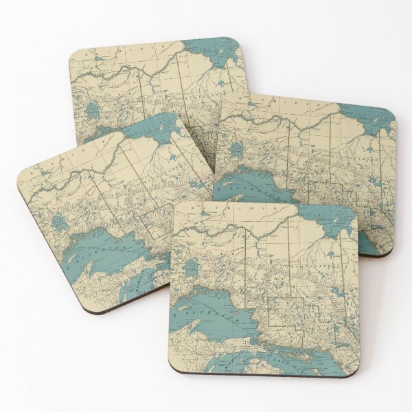 Item preview, 1924 Vintage Map of Northern Ontario (Sault Ste. Marie, Manitoulin Is, Thunder Bay) designed and sold by Gin  Neko.