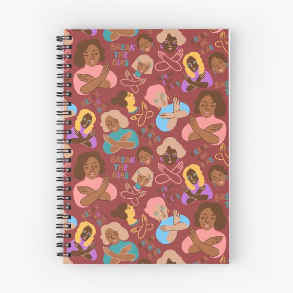 Item preview, Break The Bias! seamless pattern on dark red - IWD 2022 designed and sold by Irina Ivanova.