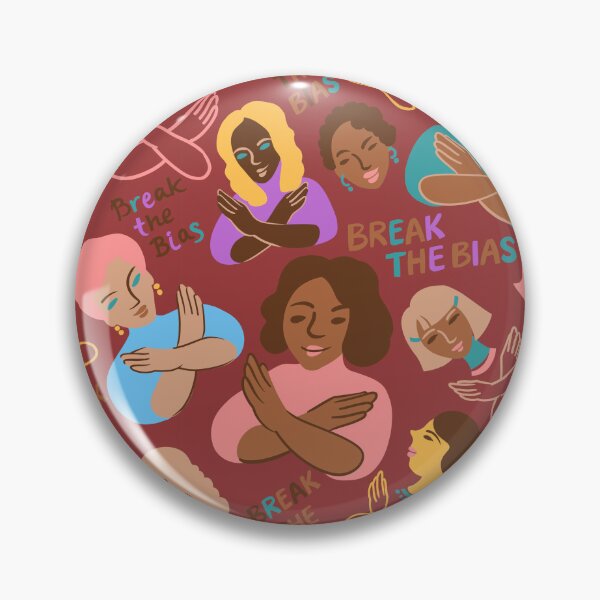 Item preview, Break The Bias! seamless pattern on dark red - IWD 2022 designed and sold by Irina Ivanova.
