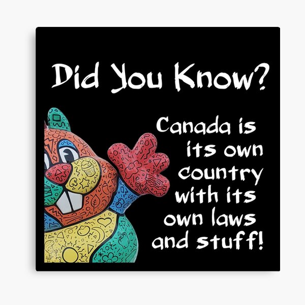 Canada is a Country Canvas Print