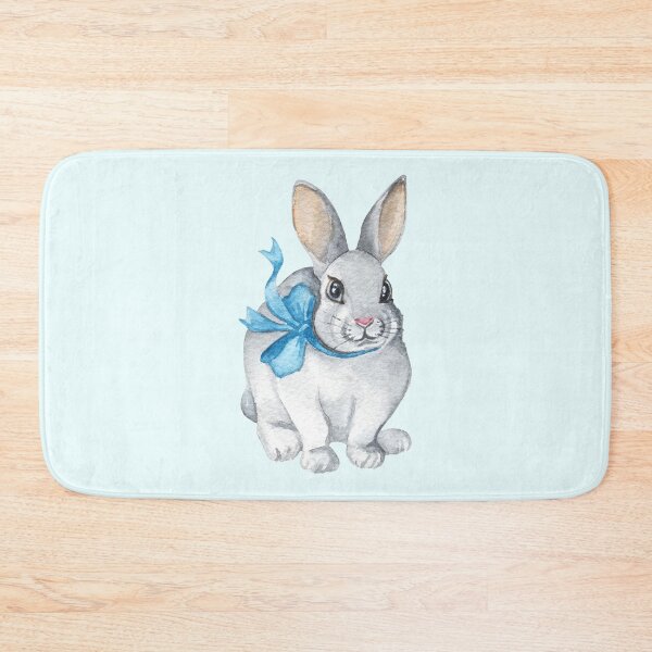 Item preview, Cute Rabbit With Blue Bow designed and sold by DaisyPaints.