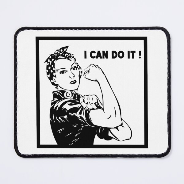 Item preview, I can do it - Rosie Riveter motivational quotes designed and sold by pixxart.