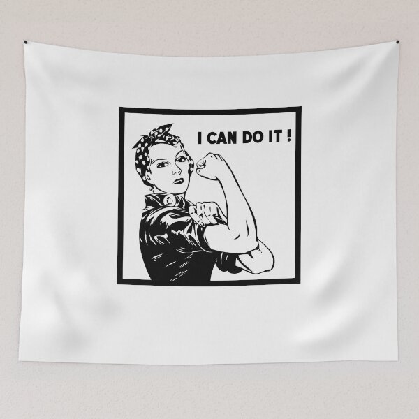 Item preview, I can do it - Rosie Riveter motivational quotes designed and sold by pixxart.