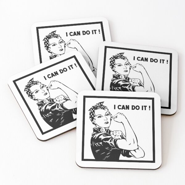 Item preview, I can do it - Rosie Riveter motivational quotes designed and sold by pixxart.