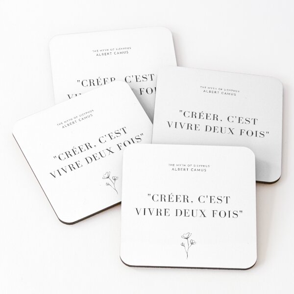 Item preview, Albert Camus "To create is to live twice" in french designed and sold by mooniness.