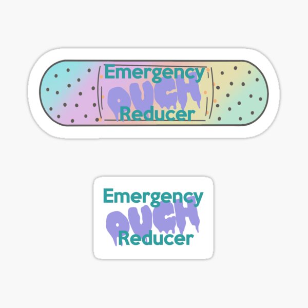 Item preview, Emergency Ouch Reducer Pastel Sticker designed and sold by MushroomCore.